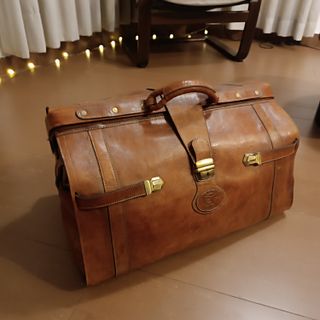 Saco de Cuero vintage de 50L con Llave