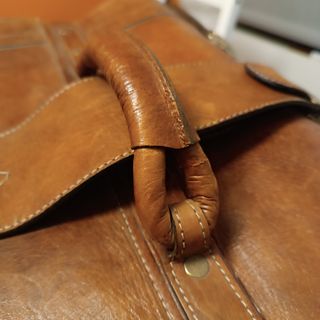 Saco de Cuero vintage de 50L con Llave