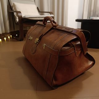 Saco de Cuero vintage de 50L con Llave