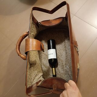 Saco de Cuero vintage de 50L con Llave