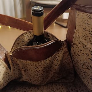 Saco de Cuero vintage de 50L con Llave