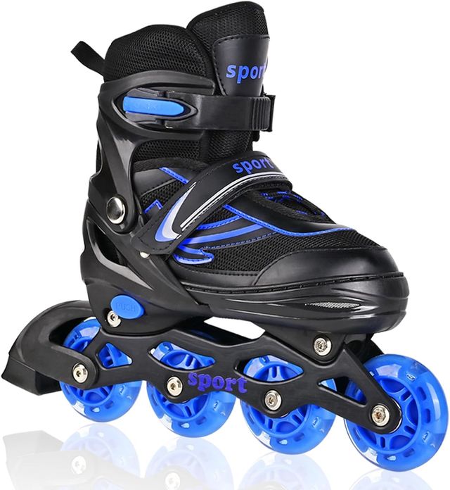 Patines en línea Ajustables (azul, talla M)