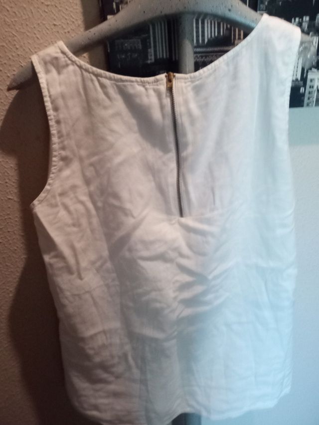 Camiseta tirantes blanca con detalles