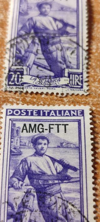 Lotto di 26 francobolli TRIESTE ZONA A
