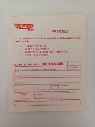 Manual instrucciones Scalextric...