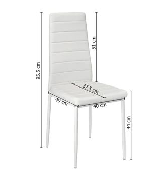 Mesa extensible mira + 6 sillas polipiel