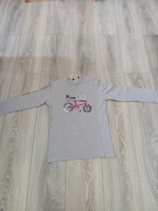 Camisa larga con dibujo de bicicleta