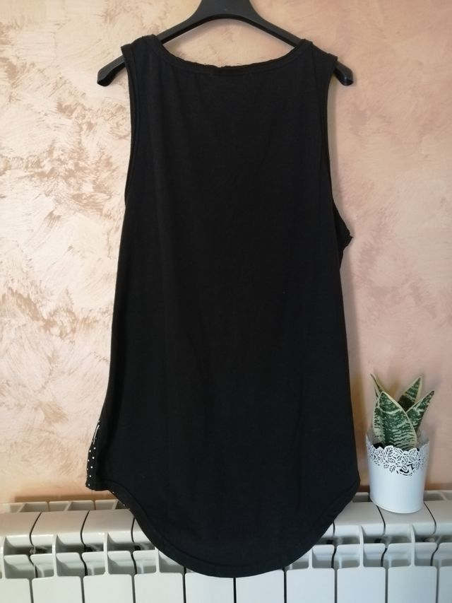 Canotta nera uomo "Black White"