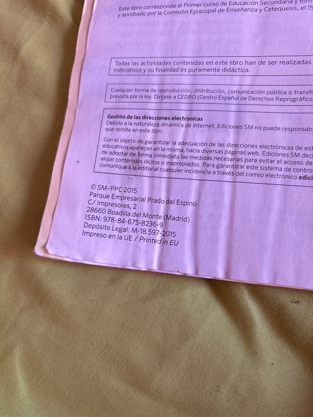 Libro 1 eso religion catolica sm