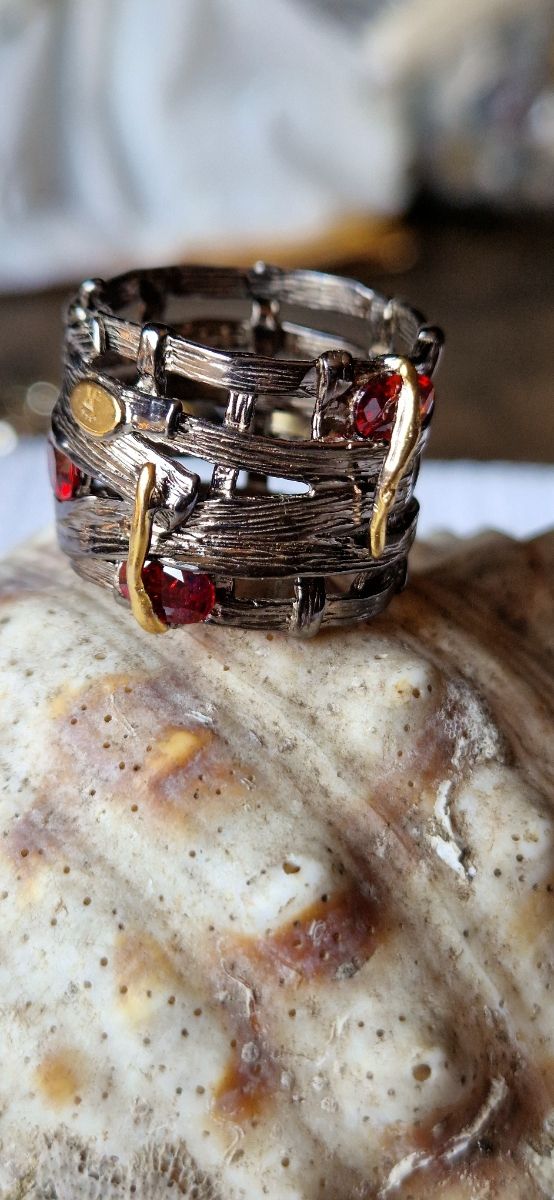 Anillo canastera de plata de ley 