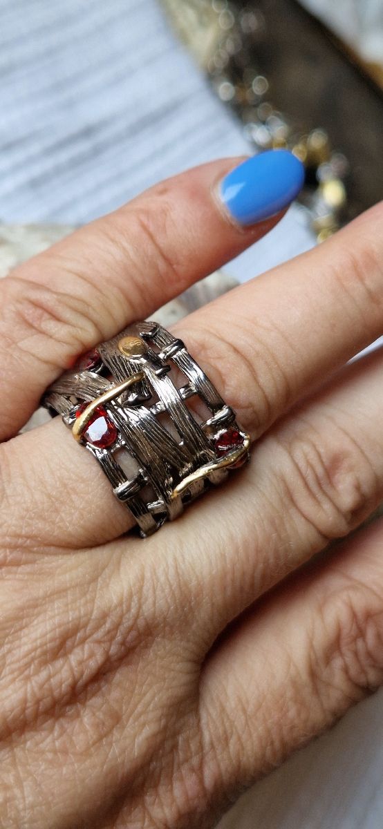Anillo canastera de plata de ley 