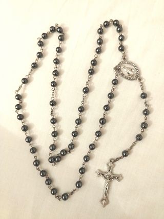 Collana Rosario Preghiere acciaio