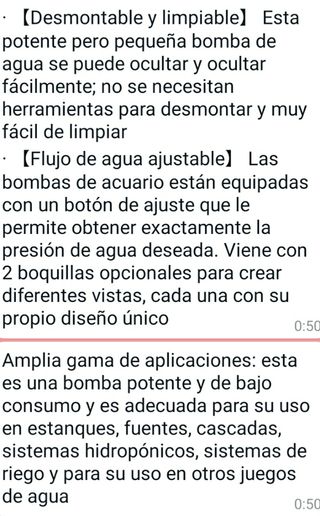 Bomba motor pequeño acuario pecera