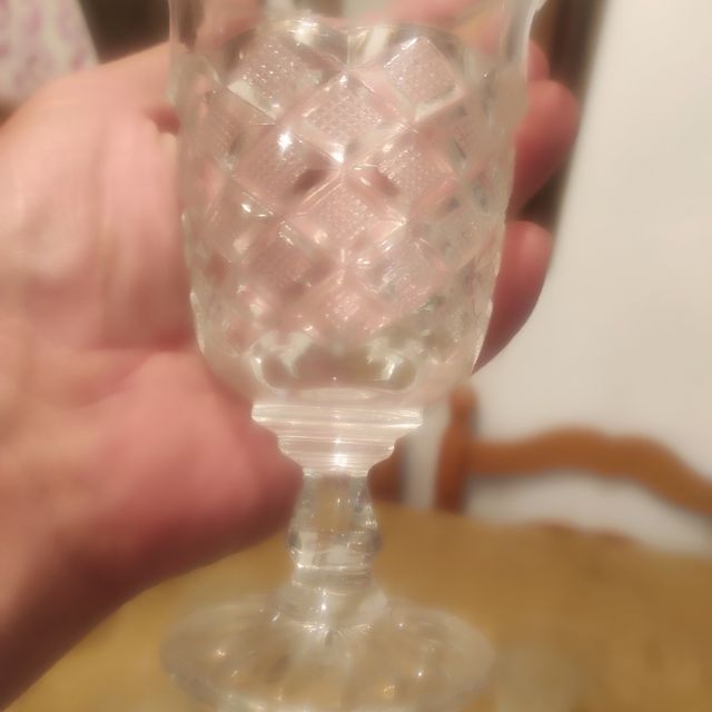 Copas cristal tallado vintage