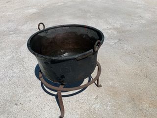 Calderone grande 80 litri di rame antico 