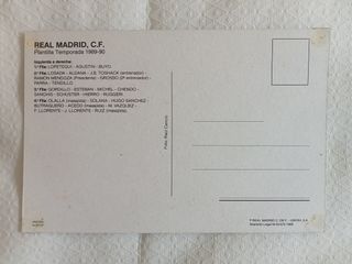 Postal Real Madrid 89 90 Plantilla 1989 1990 Foto