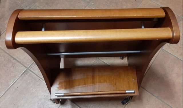 Carrello bar cucina legno teak