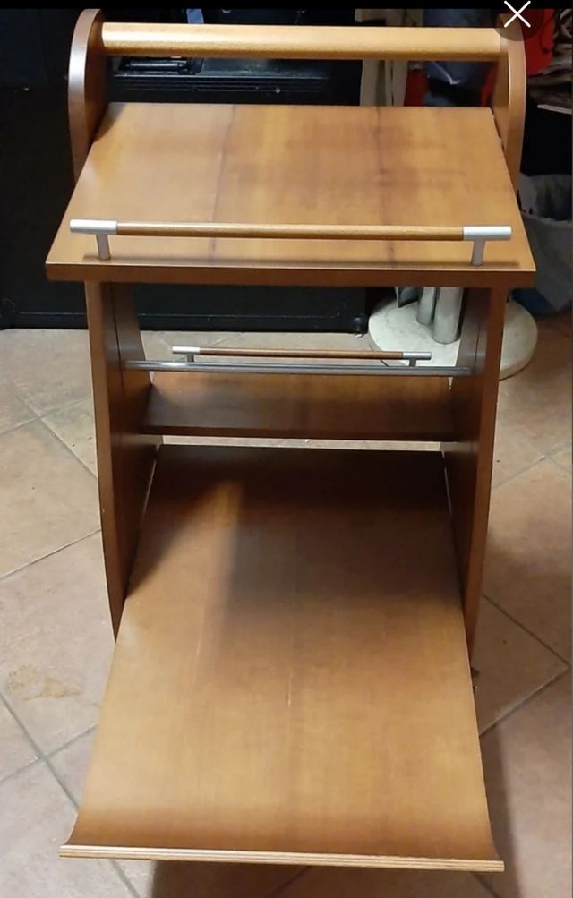 Carrello bar cucina legno teak