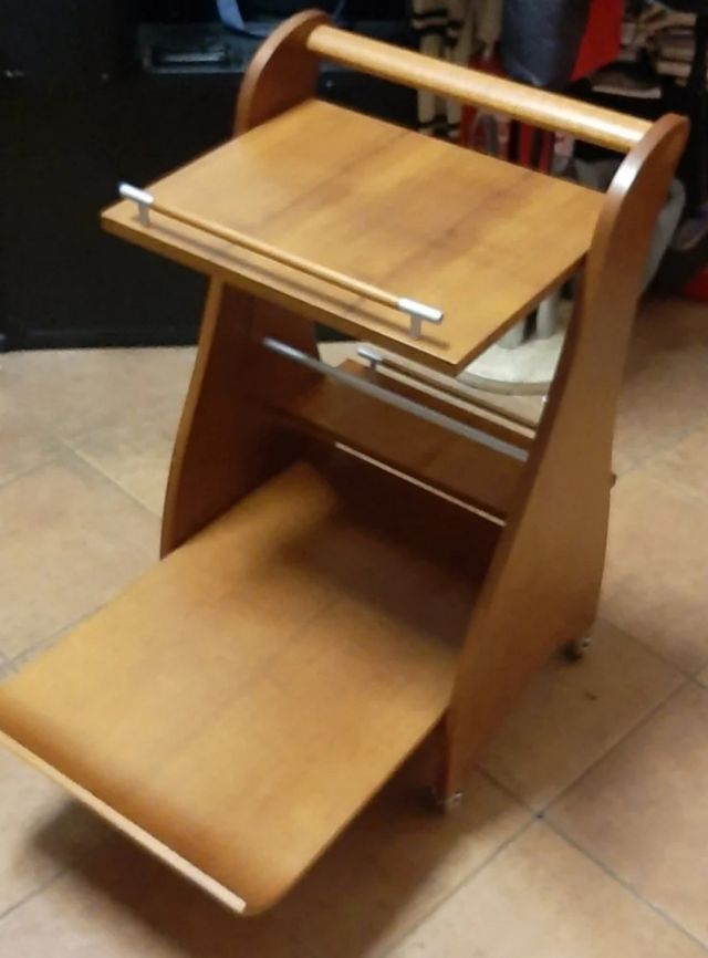 Carrello bar cucina legno teak