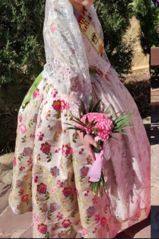 Traje fallera niña beige