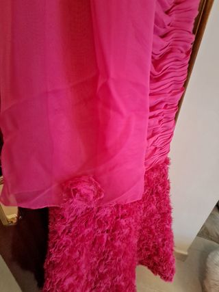Vestido fiesta, ceremonia. Fucsia 