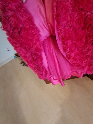 Vestido fiesta, ceremonia. Fucsia 