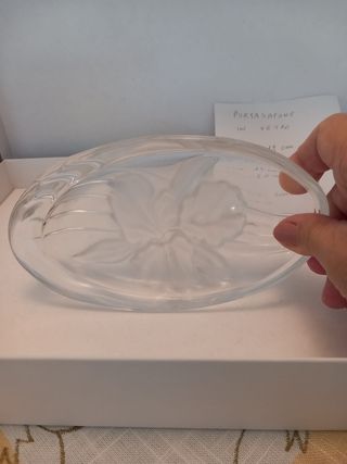 Portasapone in vetro con orchidea 