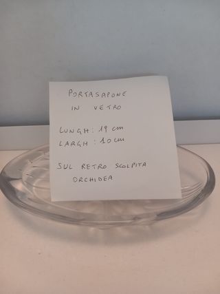 Portasapone in vetro con orchidea 
