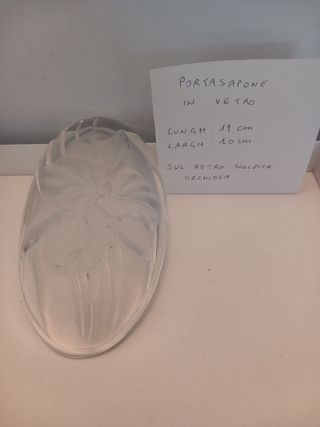 Portasapone in vetro con orchidea 