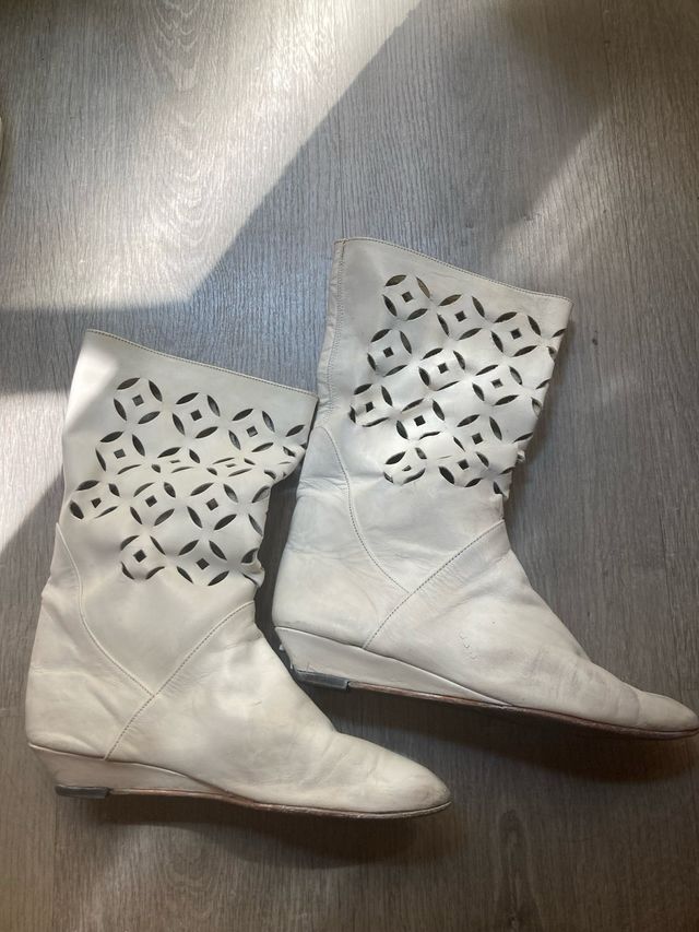 Botas 80s vintage blancas