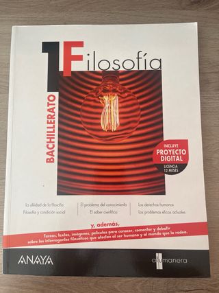 Filosofía 1 de bachilleraro Anaya