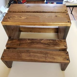🪵✔  ESCALERA AUXILIAR  DE MADERA ➡ PARA BAÑO ⬅