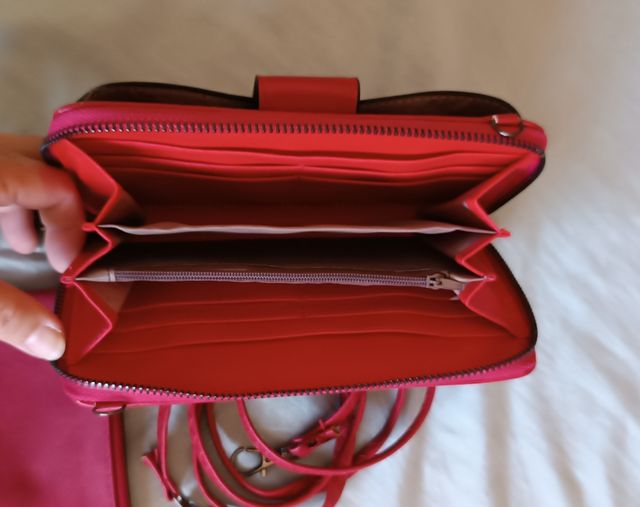 Monedero mujer grande rojo