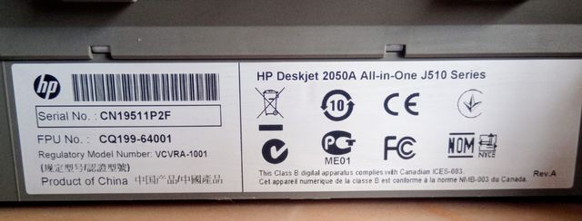 IMPRESORA HP DESKJET 2050A ALL-IN-ONE J510 SERIES