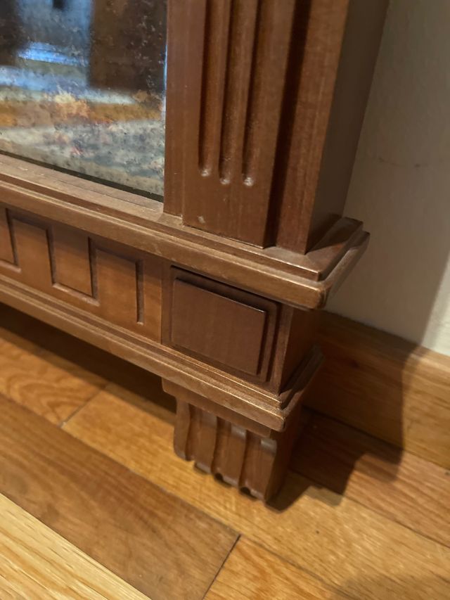 Espejo de madera tallado a mano gran tamaño