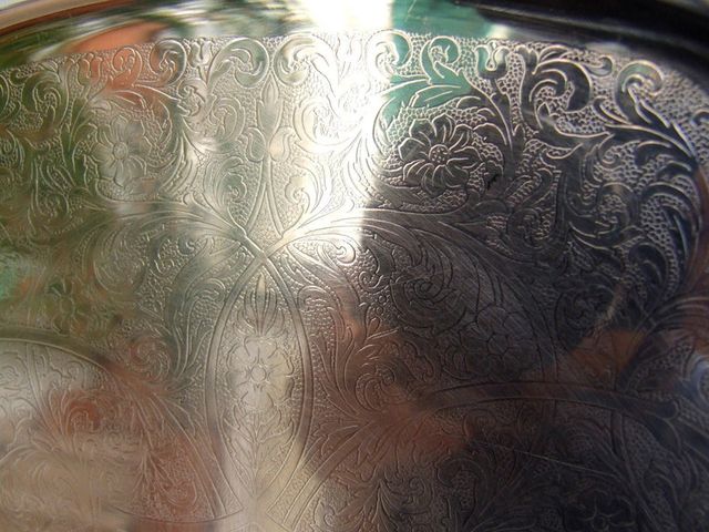 Vassoio vintage in acciaio inox