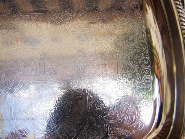 Vassoio vintage in acciaio inox