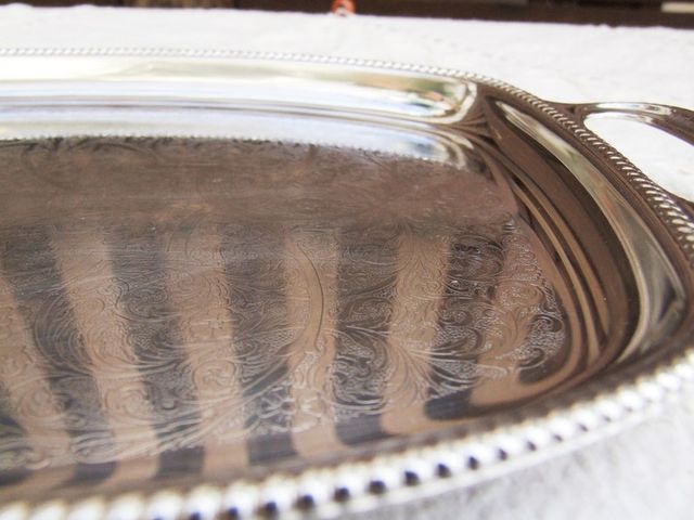 Vassoio vintage in acciaio inox