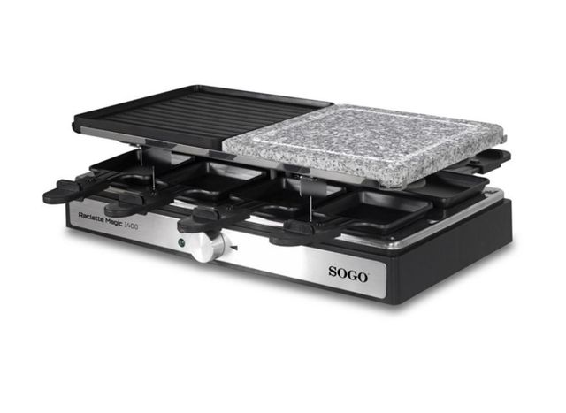 Raclette Sogo 3 en 1 para 8 personas 1400W