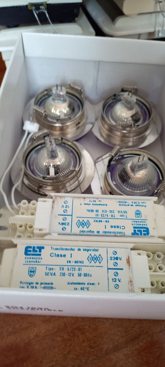 Juego 5 unidades  foco halógeno iluminación