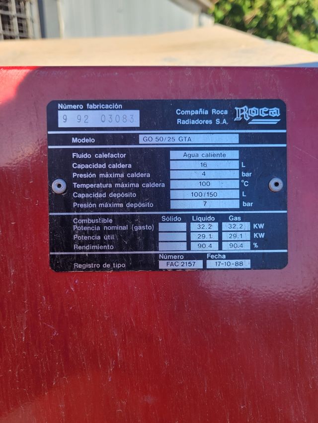 Caldera de gasoil roca