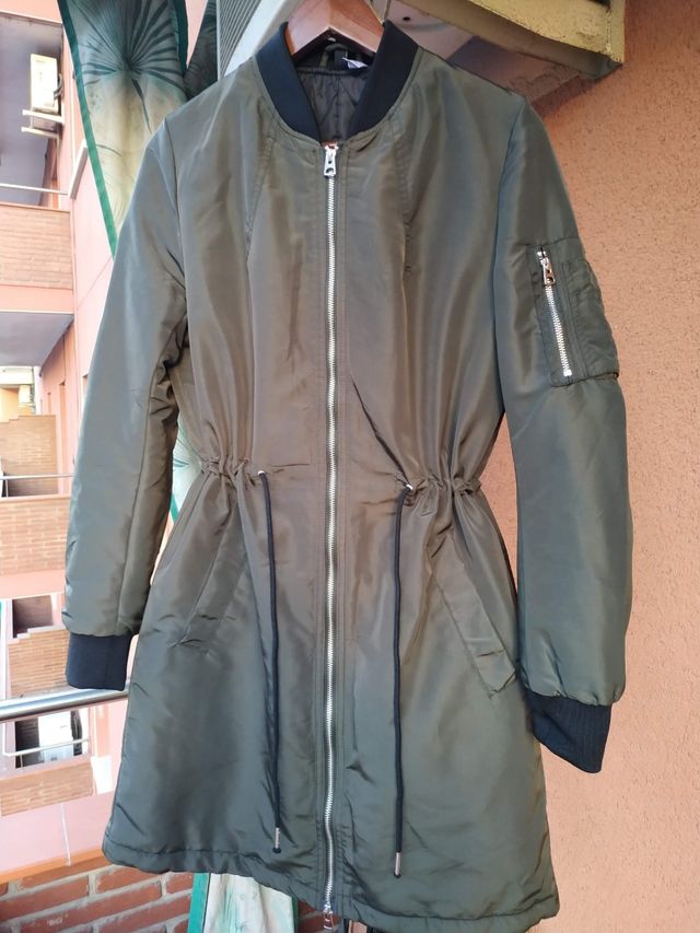 Bomber 3/4, verde militar, COMO NUEVA!