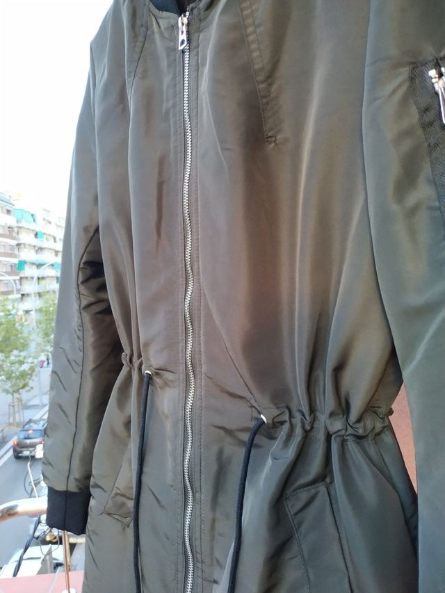 Bomber 3/4, verde militar, COMO NUEVA!