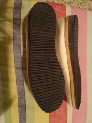 Zapatos lona tipo saco