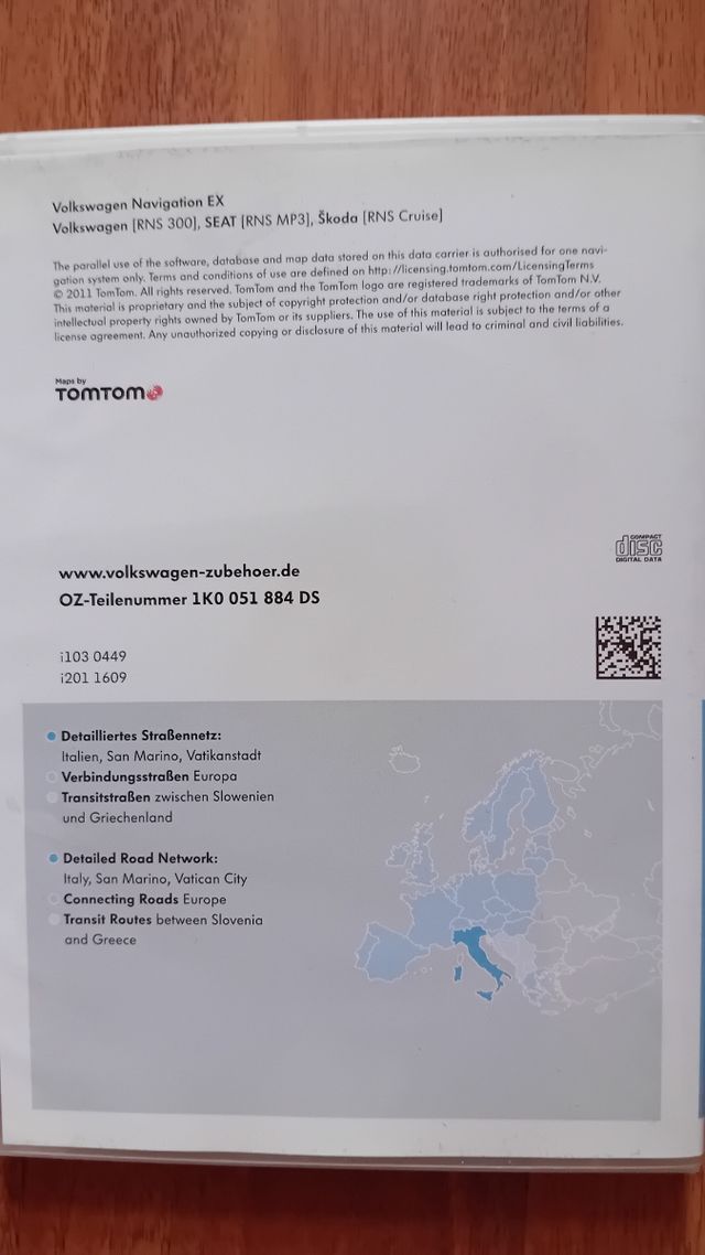 Cd Navigazione Satellittare Volkswagen