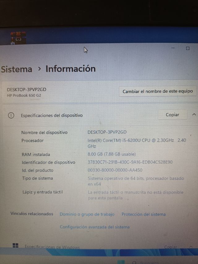 Placa base HP 650 G2 Funcionando