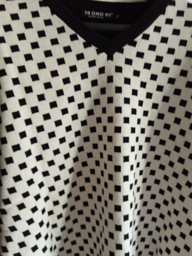 JERSEY PICO BLANCO-NEGRO