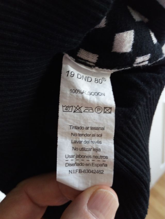 JERSEY PICO BLANCO-NEGRO