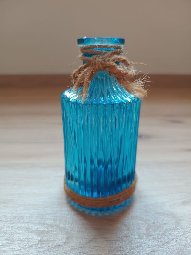 Bote cristal azul decoración usos varios 