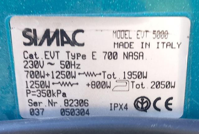 Vaporetto Simac Evt 5000